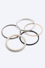 Black/Beige/Silver - Bangle Multipack - 1