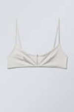 Zacht taupe - Bikinitop met voorsluiting - 0