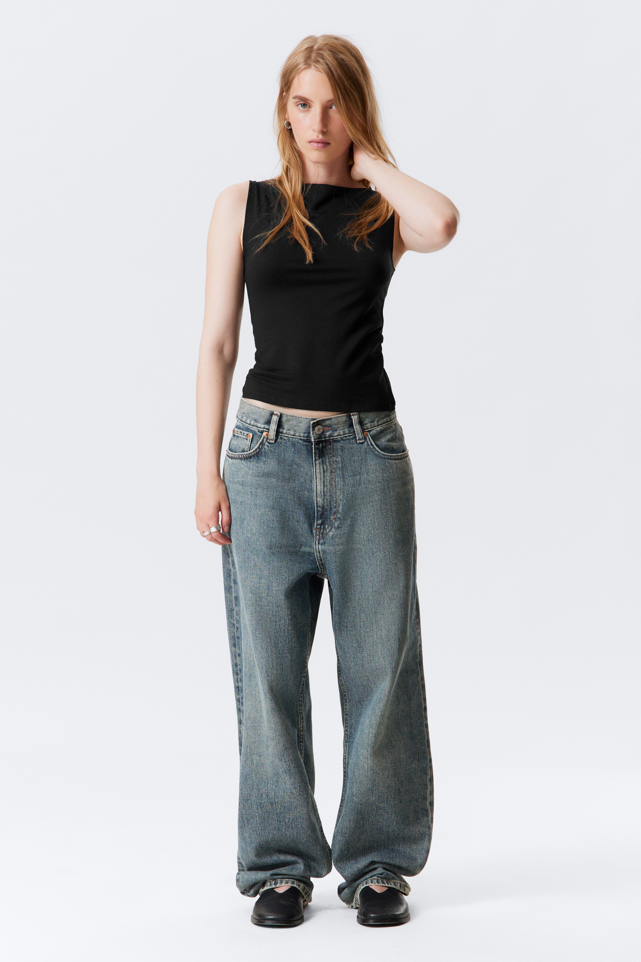 Zobacz większy obraz: Dżinsy Galaxy Loose Straight Leg - Second Blue - Blue - ON | H&M PL 5