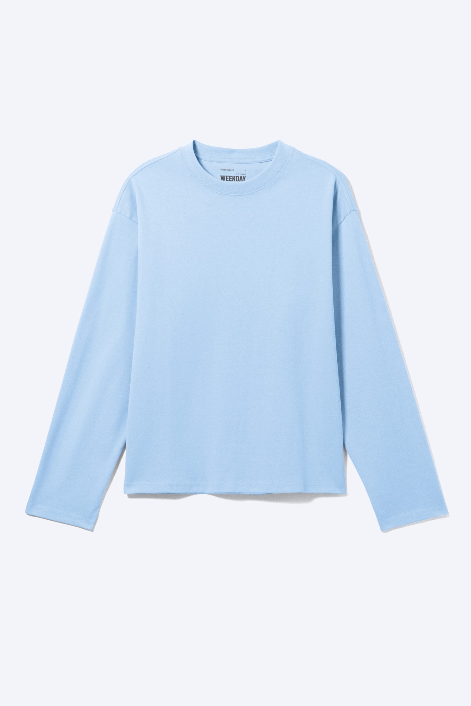 Ruimvallend boxy T-shirt met lange mouwen - Lichtblauw/Wit/Wit/grijs gestreept/White & Navy Stripes/Gestreept donkerbruin/Oudblauw/Blauw en wit gestreept/Zachtpurper/Zwart/Donkerbruin/Wit - Bruine strepen/Geel/Donker marineblauw/White - Green Stripe/Roze met wassing/Donkergroen - 1