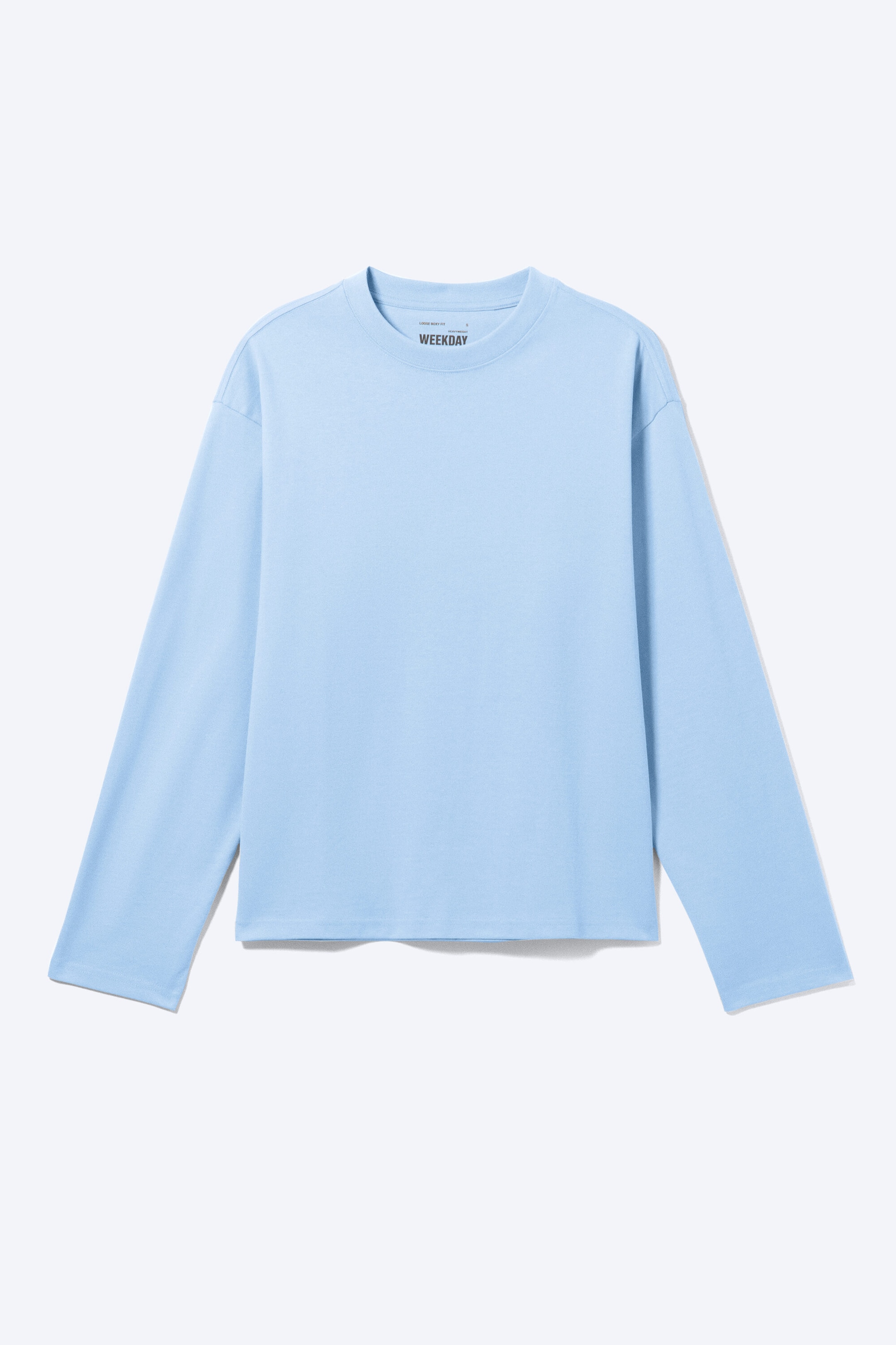 Hellblau - Boxy Longsleeve mit lockerer Passform - 1