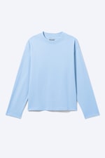 Hellblau - Boxy Longsleeve mit lockerer Passform - 0