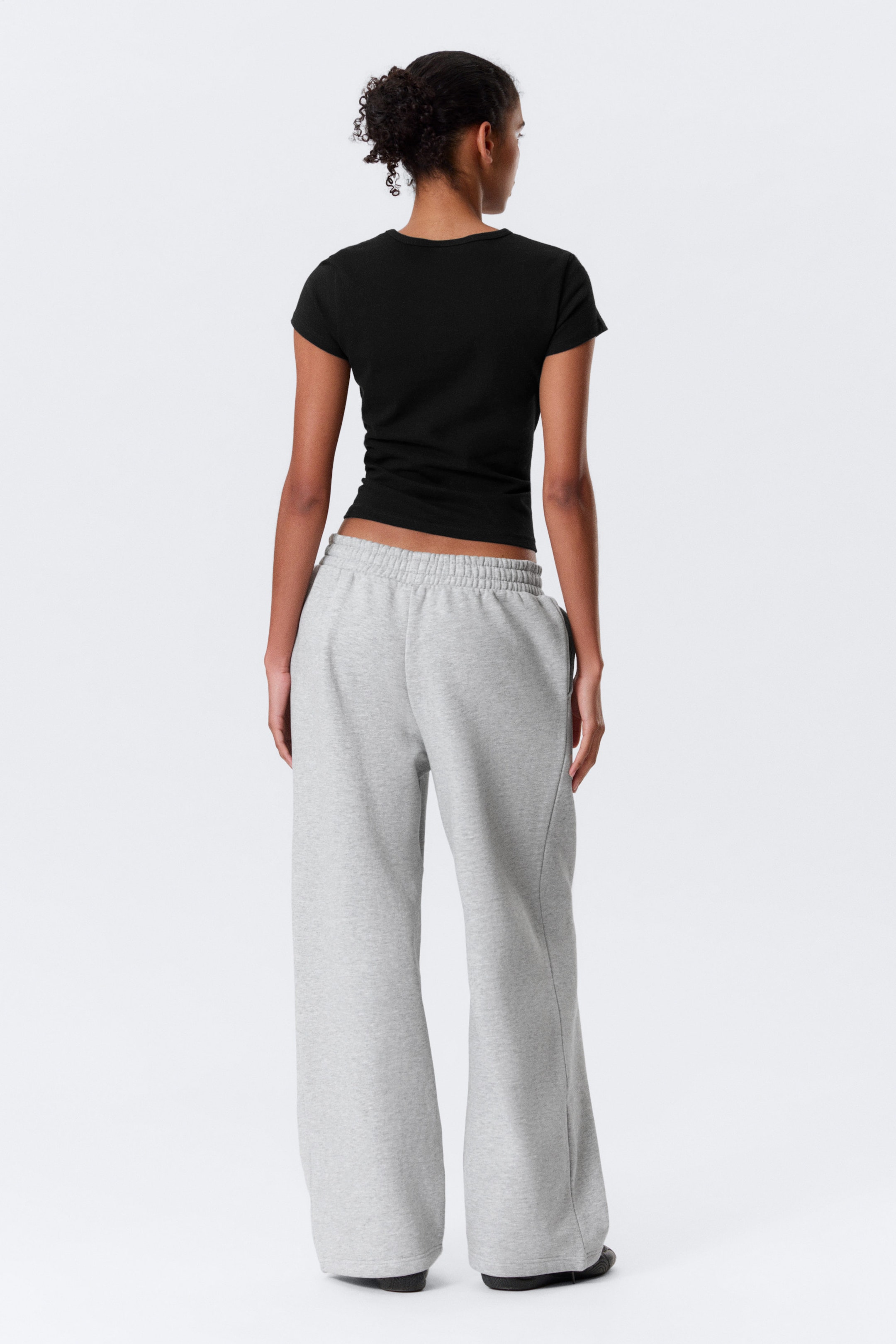 Grey Melange - Loose Long Heavyweight Sweatpants - 6