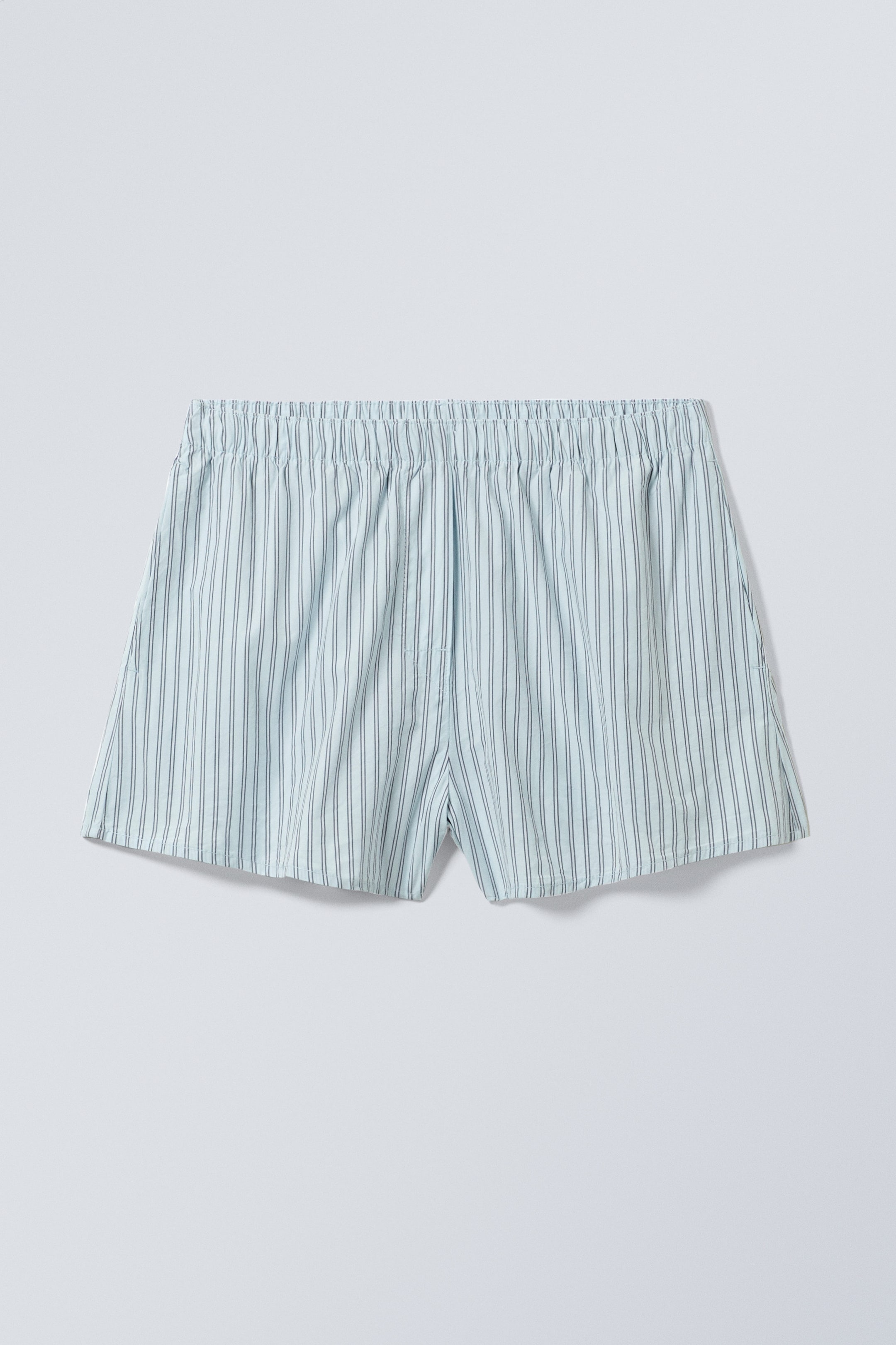Blue Stripe - Relaxed Boxer Cotton Shorts - 0