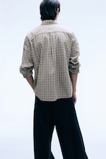 Checked Washed Mole - Long-sleeved flannel buttoned shirt - 7