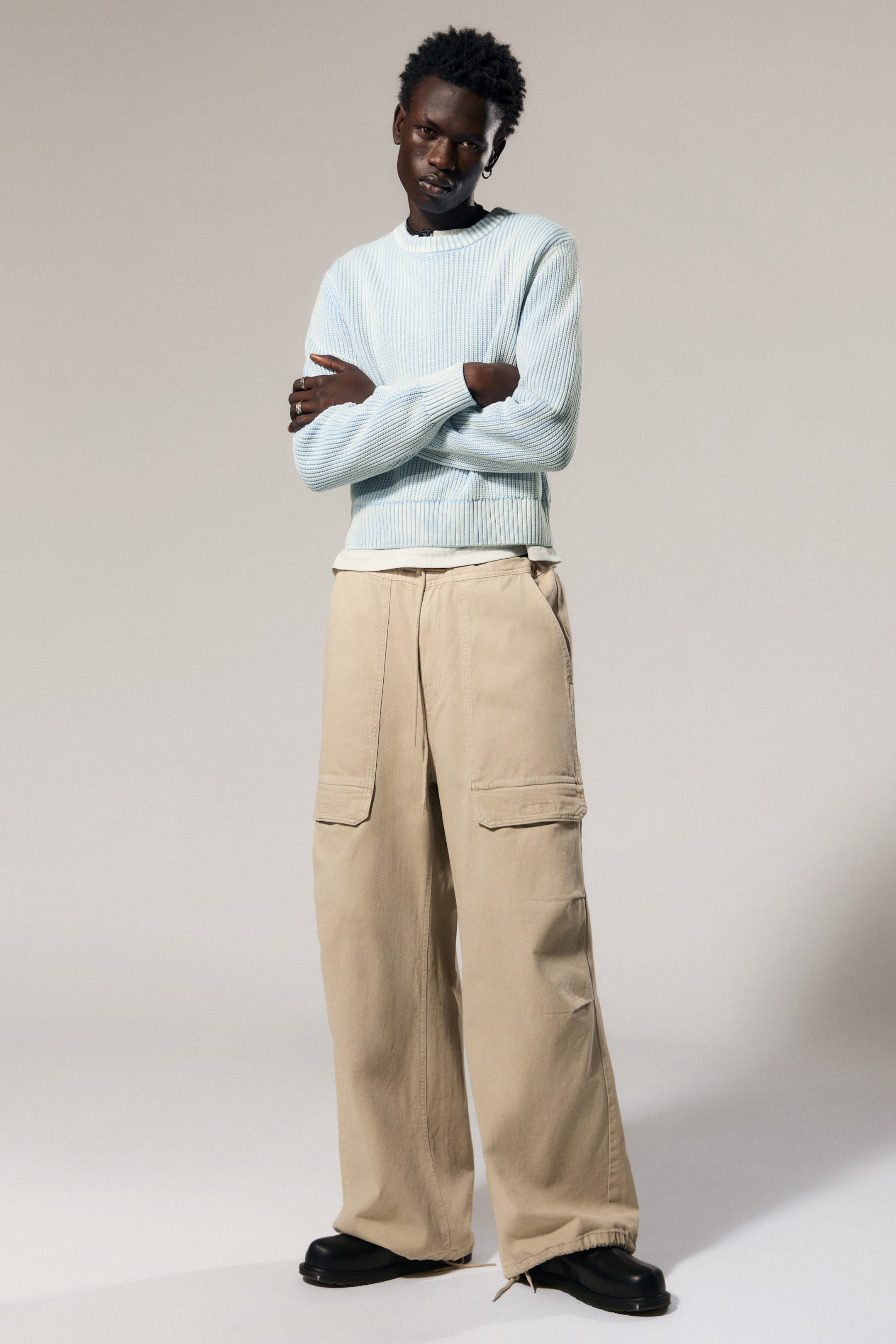 Light Beige - RAEL KADE PARACHUTE TROUSERS - 1