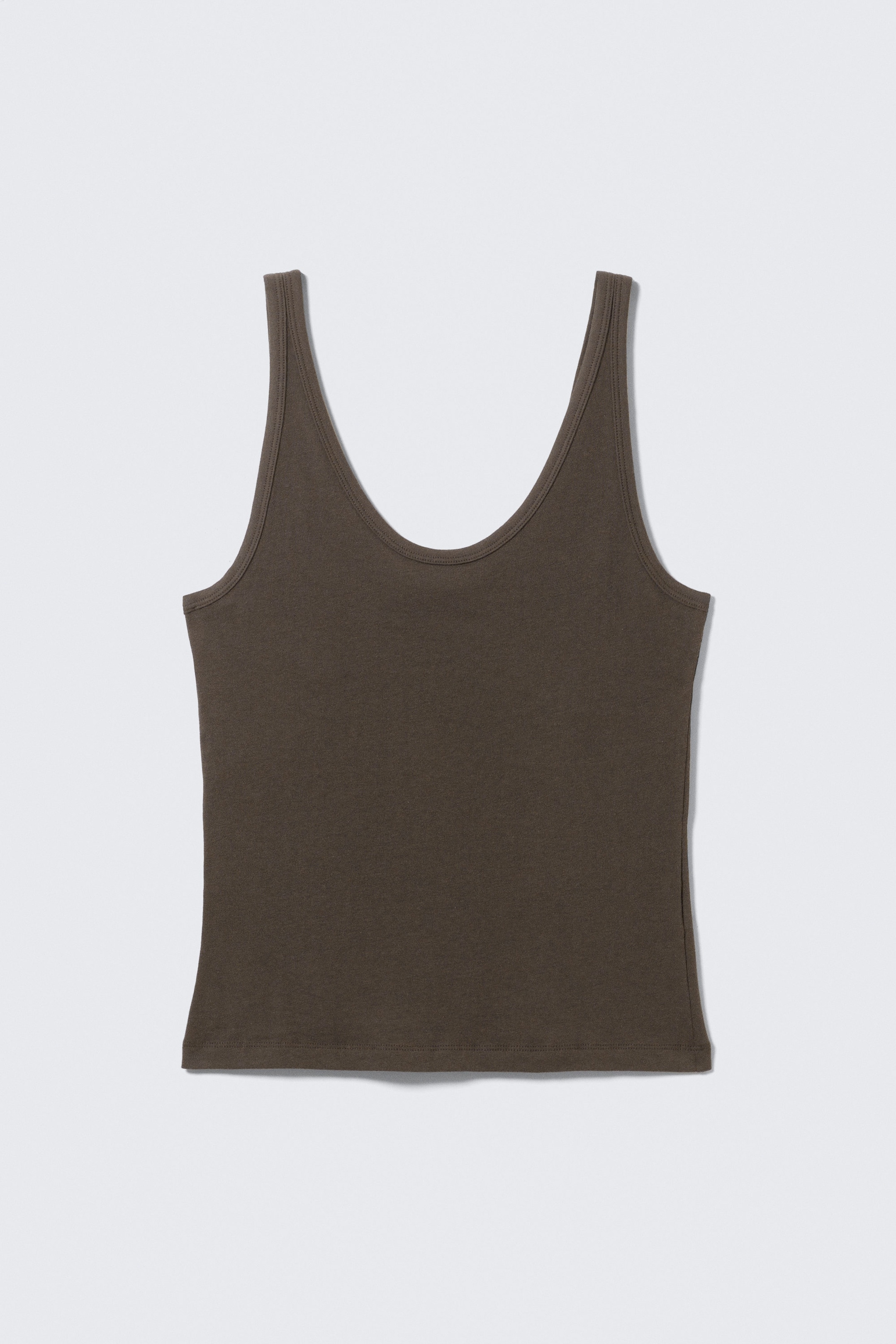 Dunkelgrau - Tanktop mit Rundhalsausschnitt - 1
