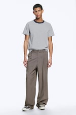 Donkergroen gemêleerd - Oversized pantalon van Uno - 1