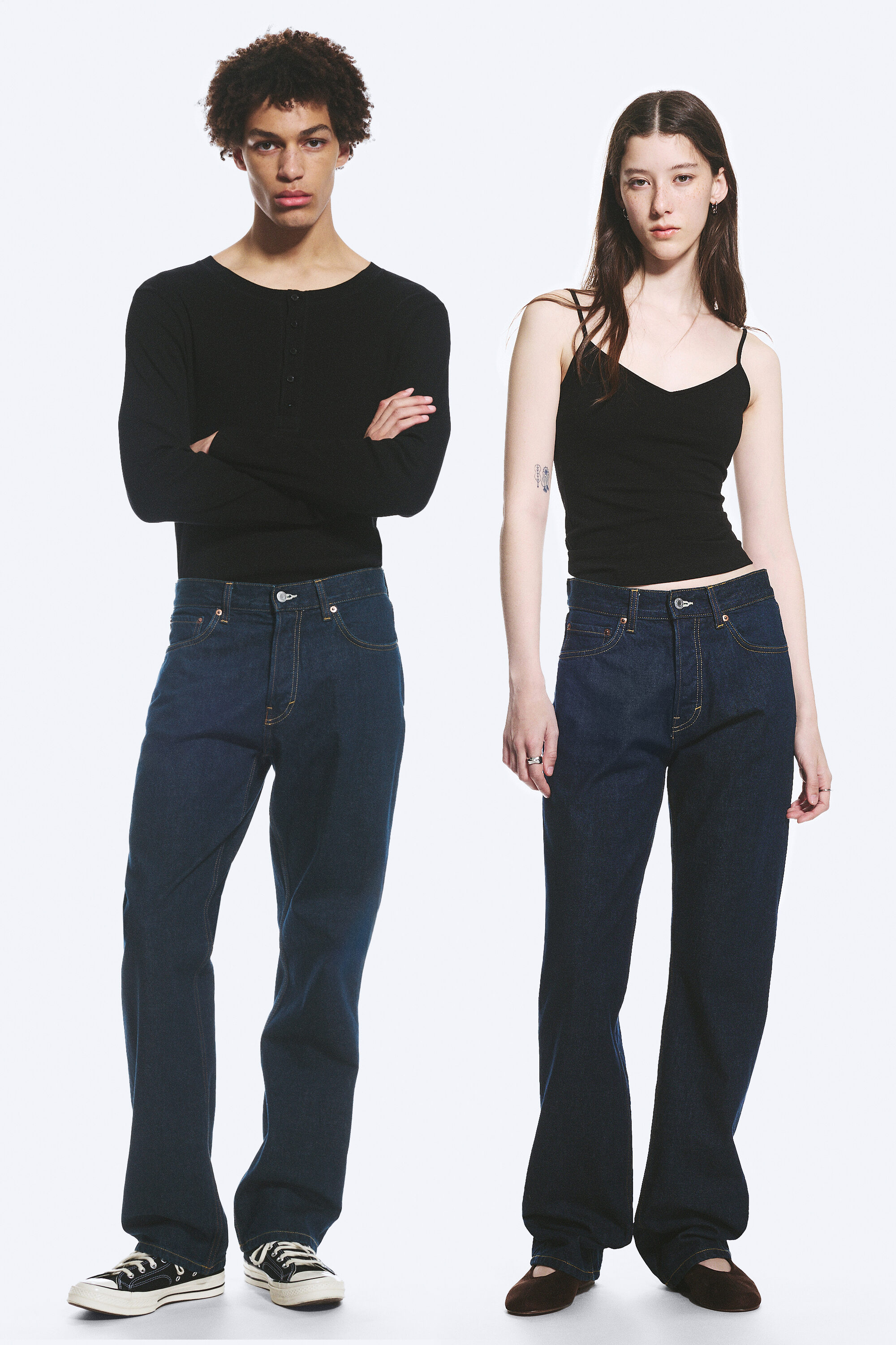orbit mid rise regular straight jeans - Blue Rinse | Weekday EU