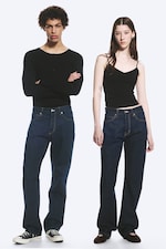 Blaue Waschung - Orbit Mid Waist Regular Straight Jeans - 0