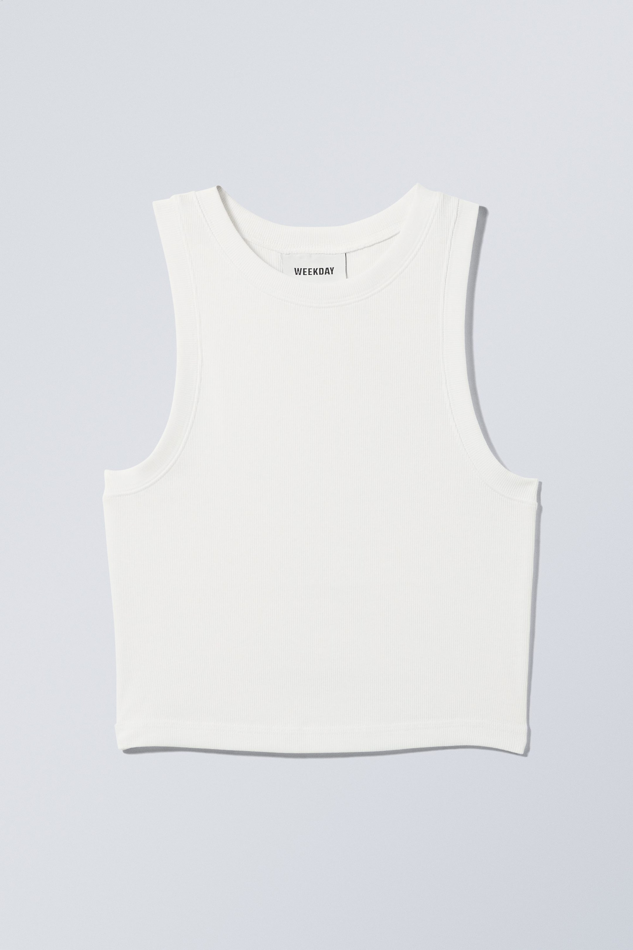 White - Easy Cropped Tank Top - 0