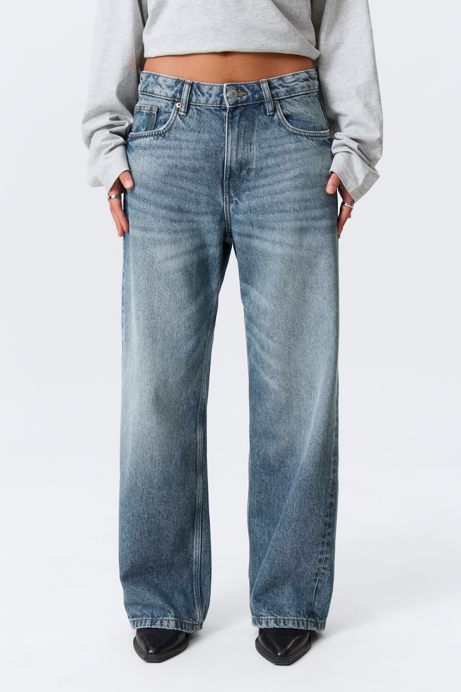 Missy džíny s nízkým pasem a volnými rovnými nohavicemi - Mountain Blue - středně modrá/Blue Rinse - tmavě modrá/Pandora Blue - Dark Blue/Tuned Black - Black/Notus Blue - světle modrá - 4