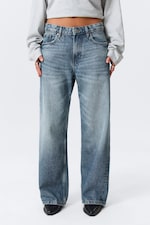 Mountain Blue - Mittelblau - Missy Low Rise Loose Straight Leg Jeans - 1