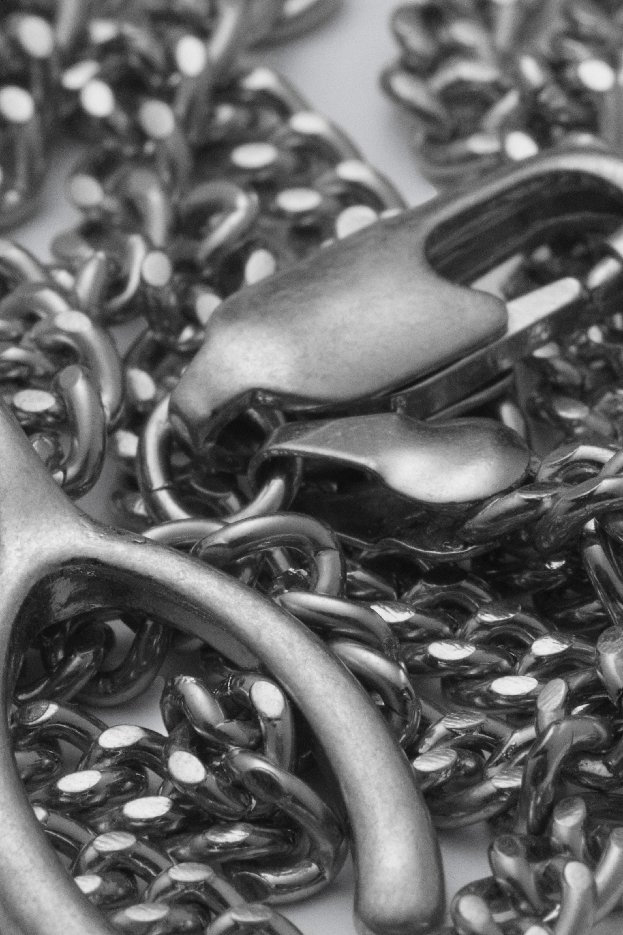 Argent - Collier chaîne à pendentif en acier inoxydable - 2