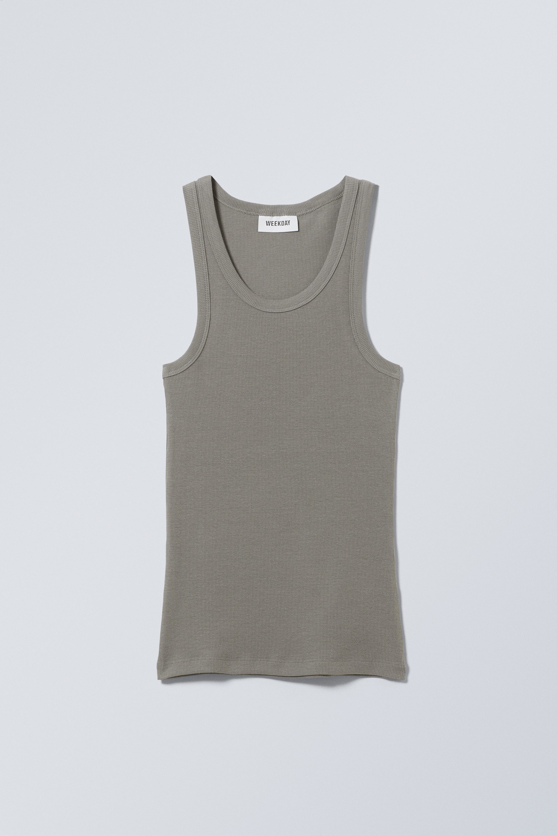 Dunkelgrau - Enganliegendes Tanktop - 0