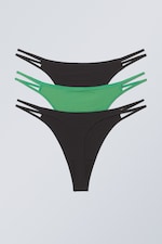 Noir Vert - Lot de 3 strings Paula - 1