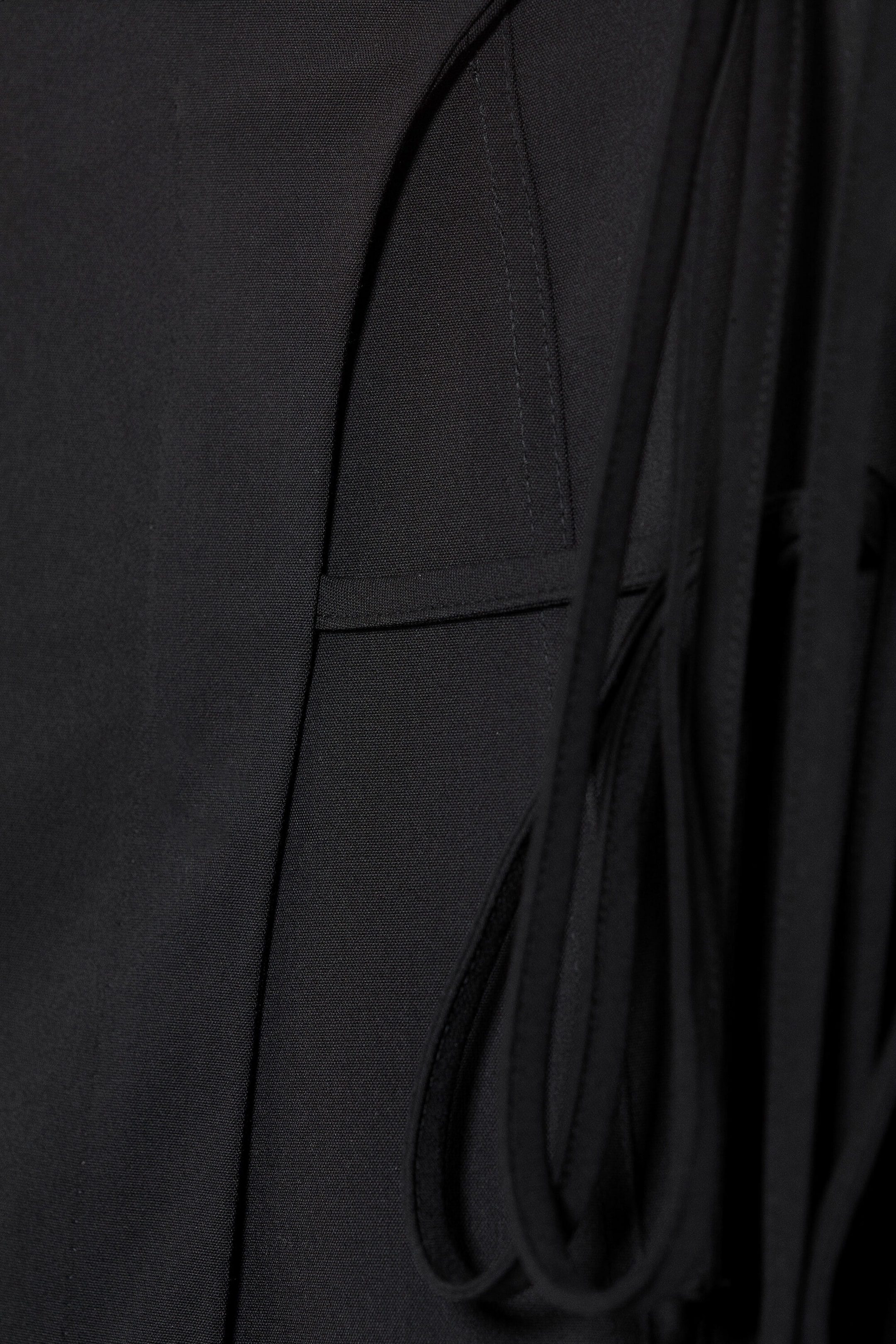 Black - Strappy Mini Wrap Skirt - 4