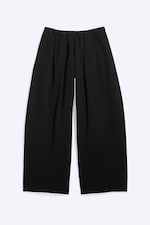 Svart - Drapert jersey-bukse - 4