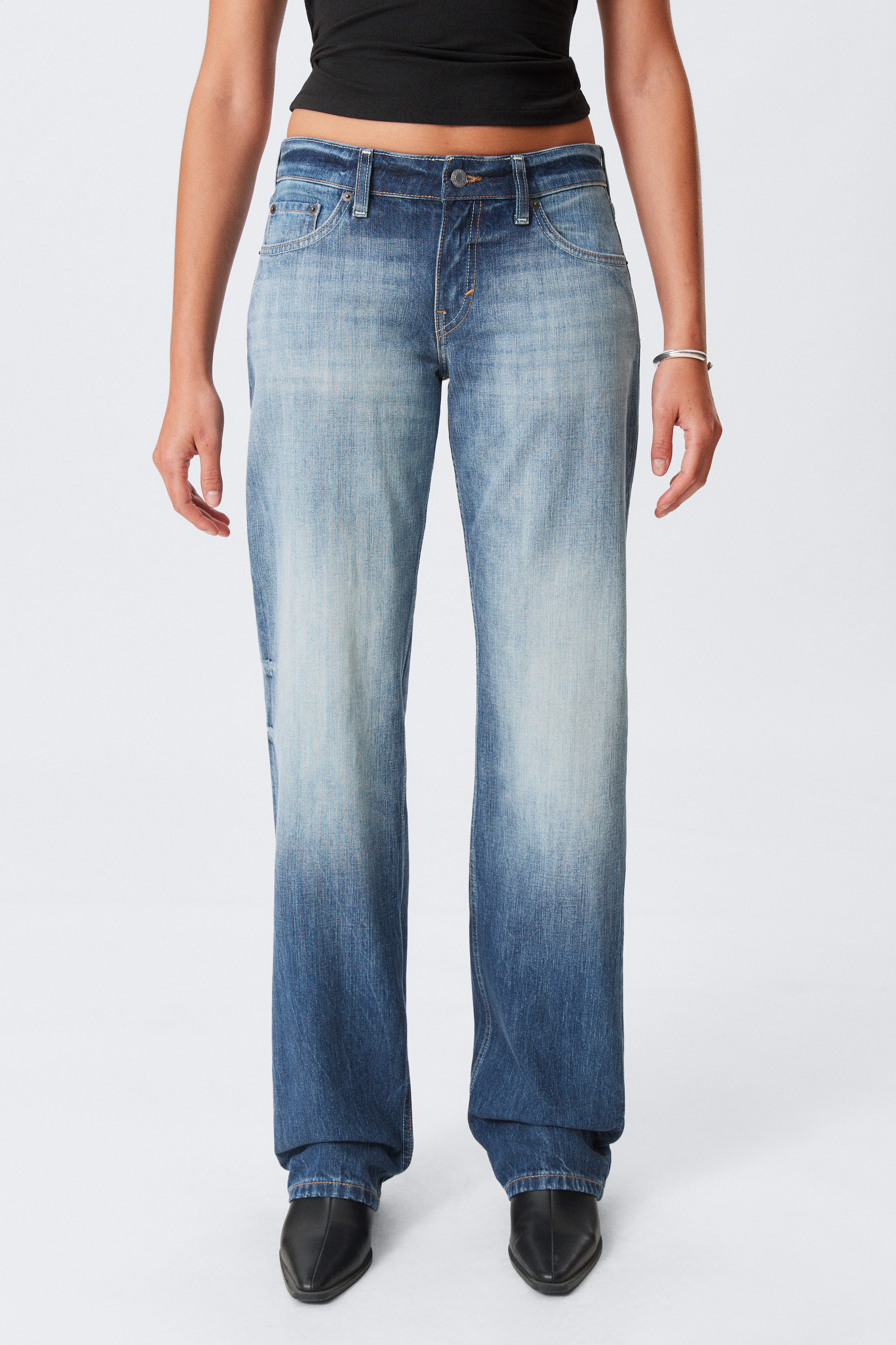 Board Blue - Mittelblau - Arrow Low Waist Regular Straight Leg Jeans - 2