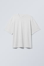 Hellgrau meliert - Weiches Oversized-T-Shirt - 0