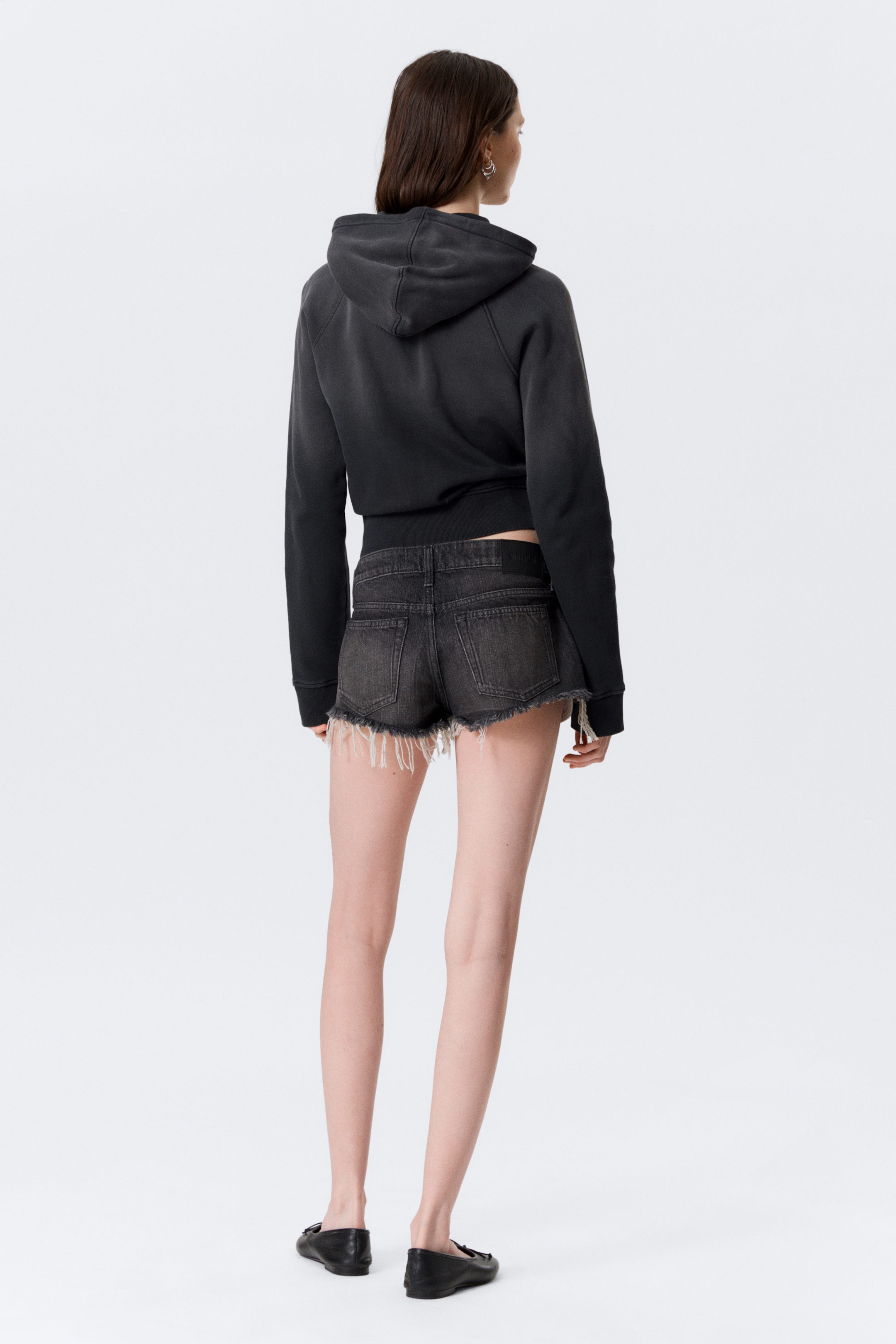 Chelsea Black - Black - Venus Frayed Low Rise Denim Hotpants - 2