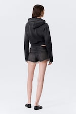 Chelsea Black - Black - Venus Frayed Low Rise Denim Hotpants - 2