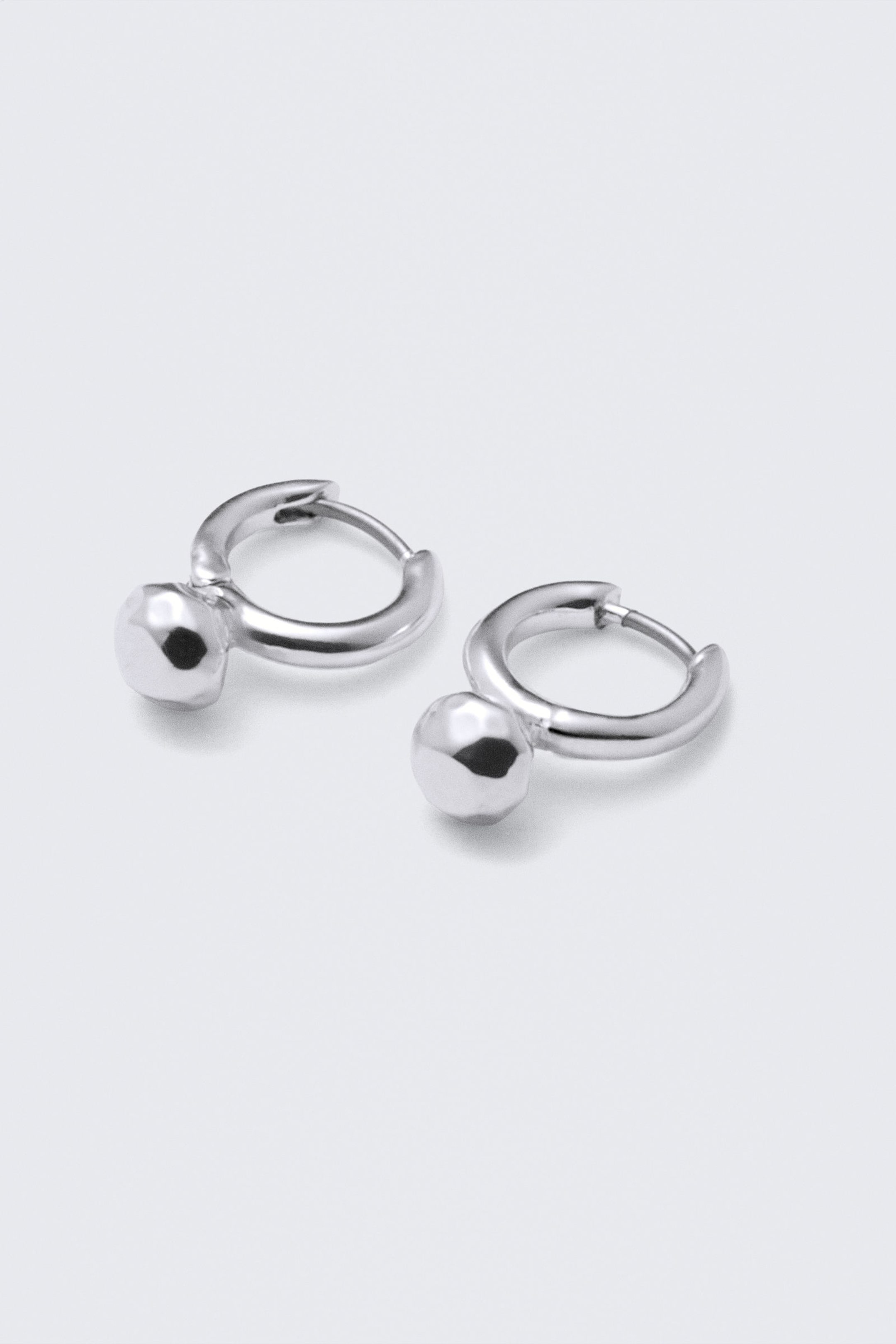 Silver - Ring Hoop Earrings