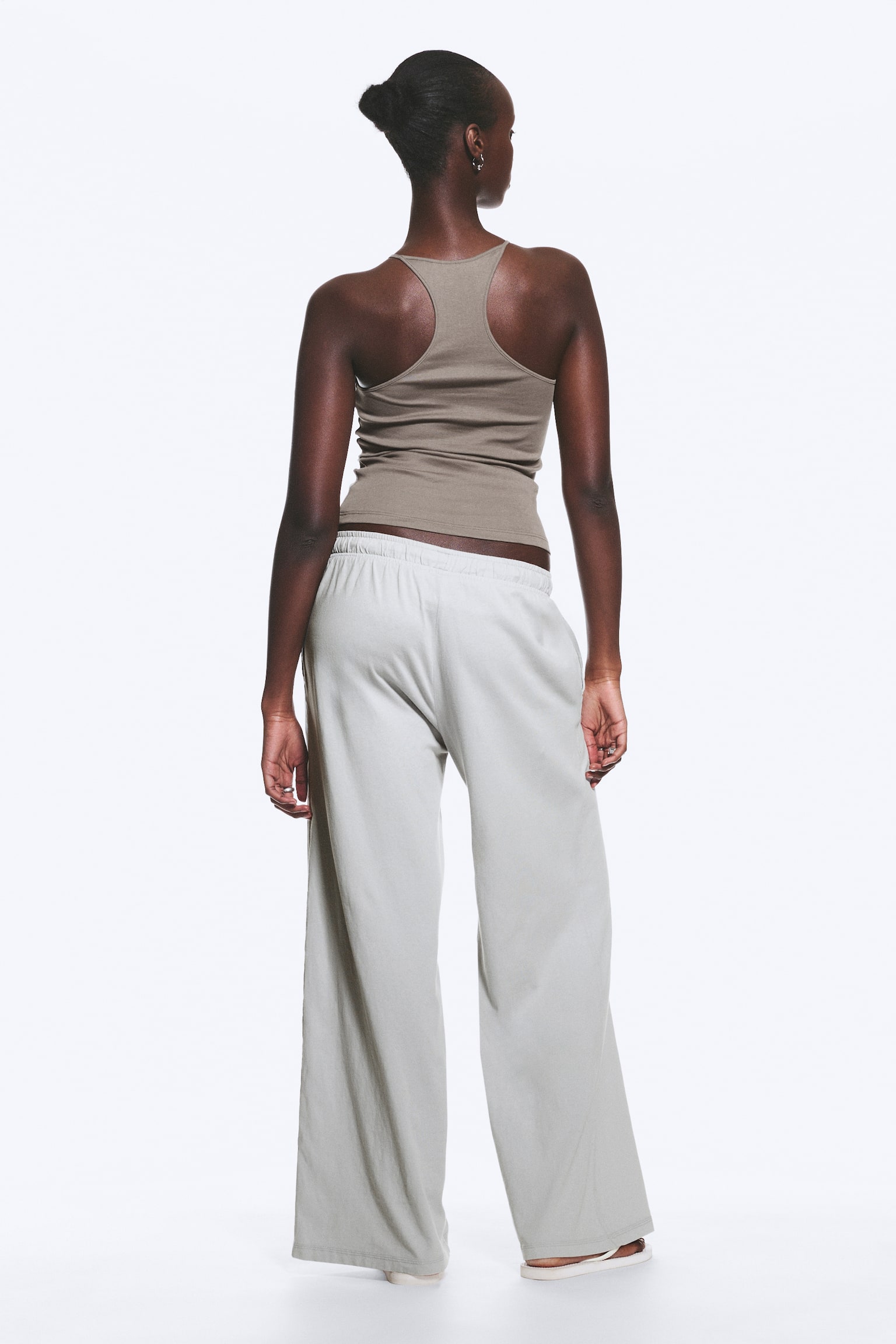 Laza Fazonú Pizsamanadrág - Világos Poros Szürke/Poros orgonalila - 4