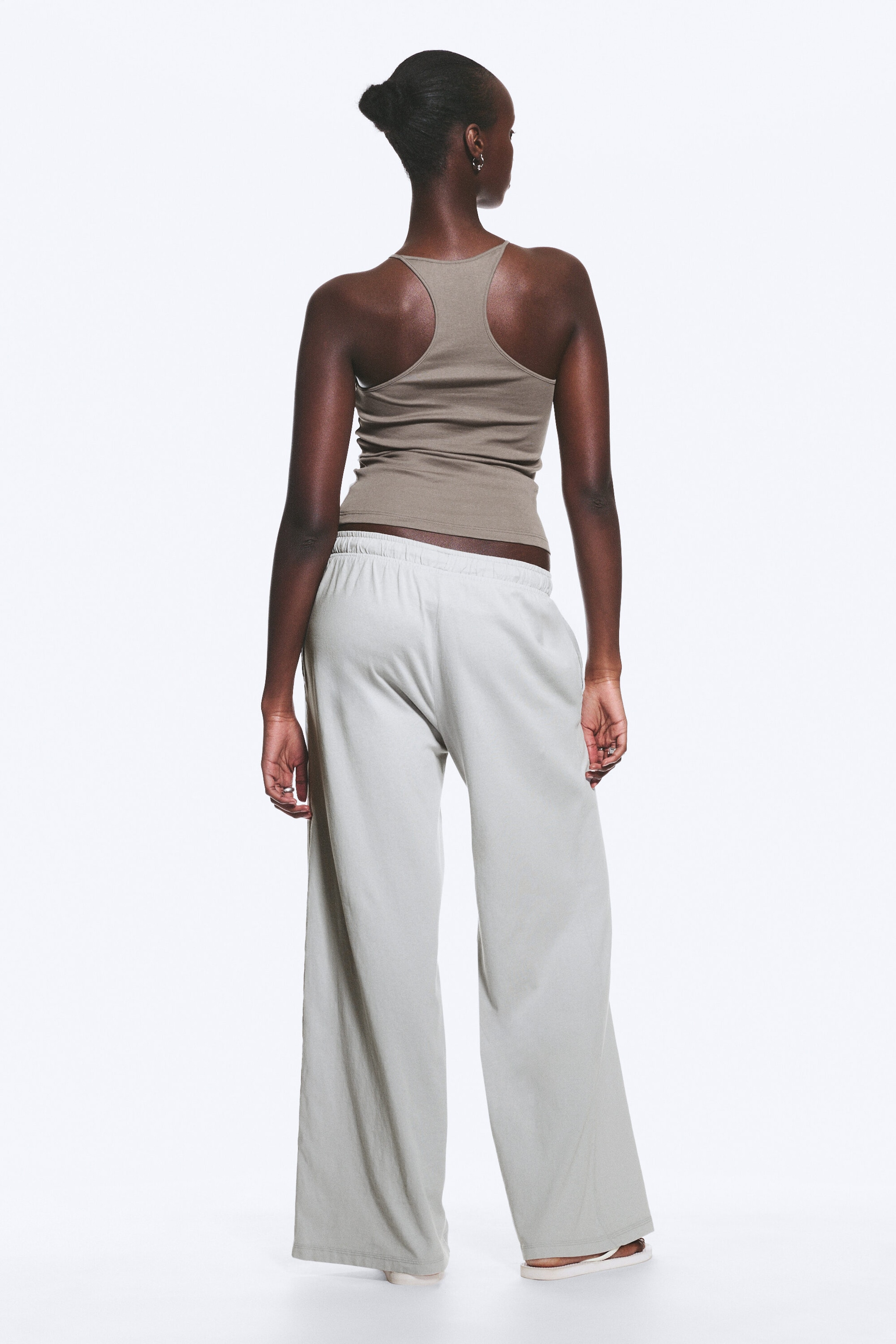 Light Dusty Grey - Relaxed Pyjama Trousers - 4