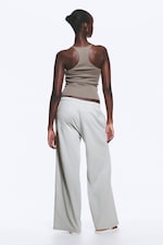 Light Dusty Grey - Relaxed Pyjama Trousers - 4