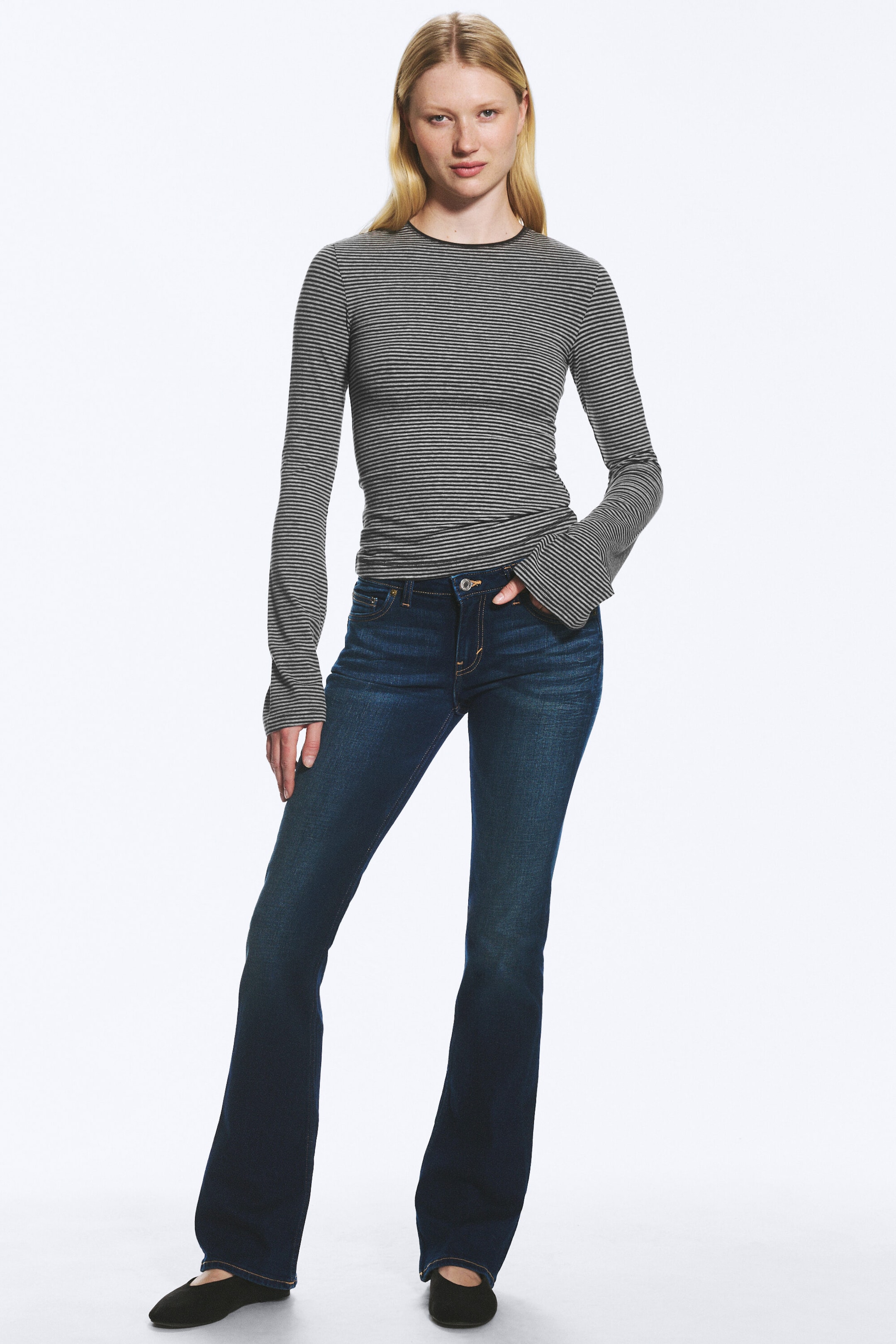 Storm Blue - Dunkelblau - Luna Low Waist Skinny Bootcut Jeans - 1