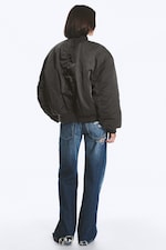 Dunkelgrau - Oversized Bomberjacke - 5