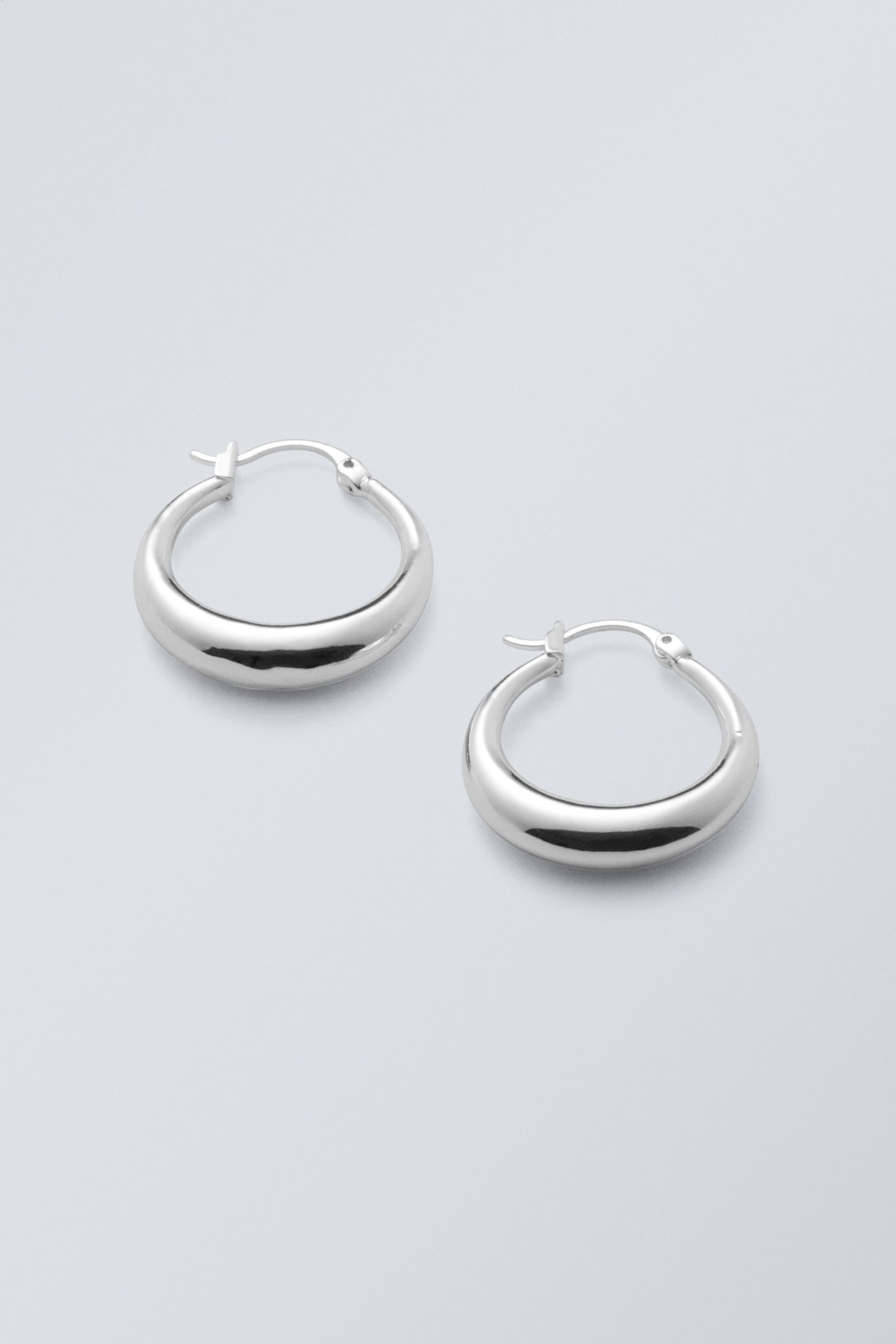Silver - Mija Hoop Earrings - 0