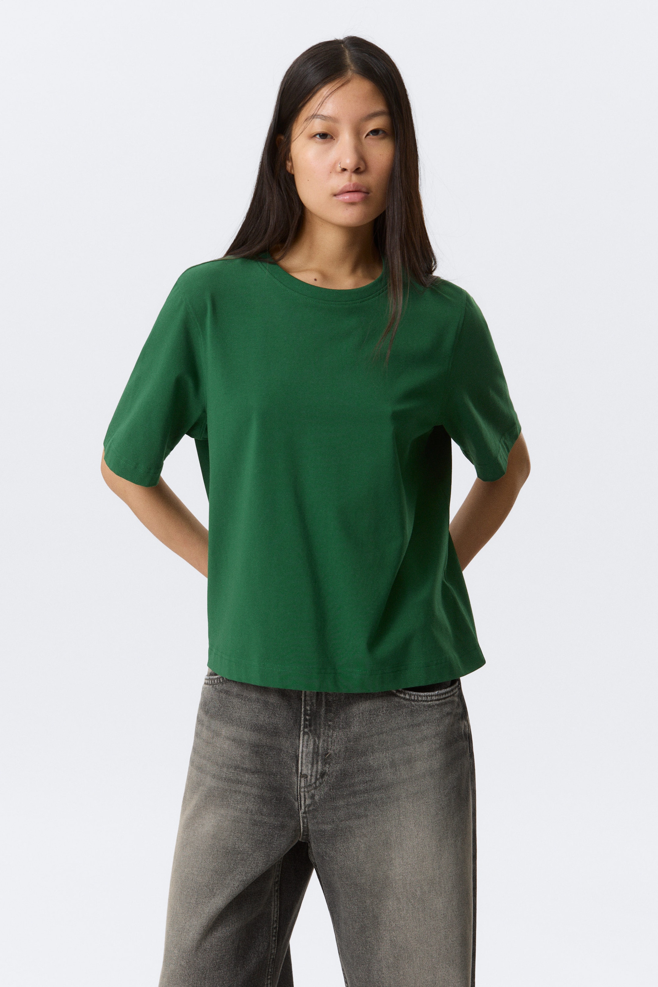 Dark Green - Perfect Boxy T-shirt - 1