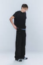Verblasstes Schwarz - CM x LB Looser Black Crystallised Unisex Jeans - 7