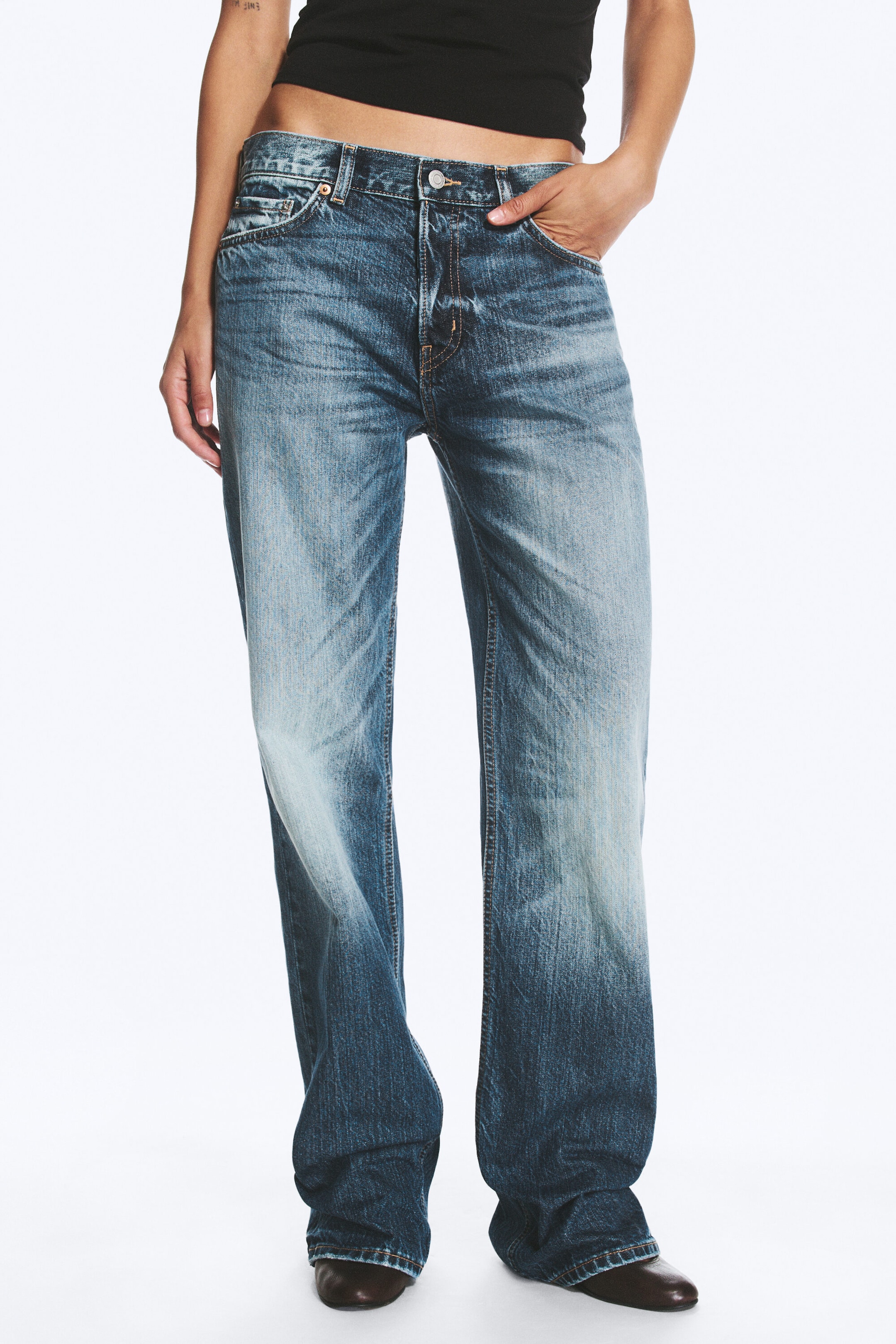 Milano Blue - Mellanblå - Sonic Low Waist Regular Straight jeans - 2