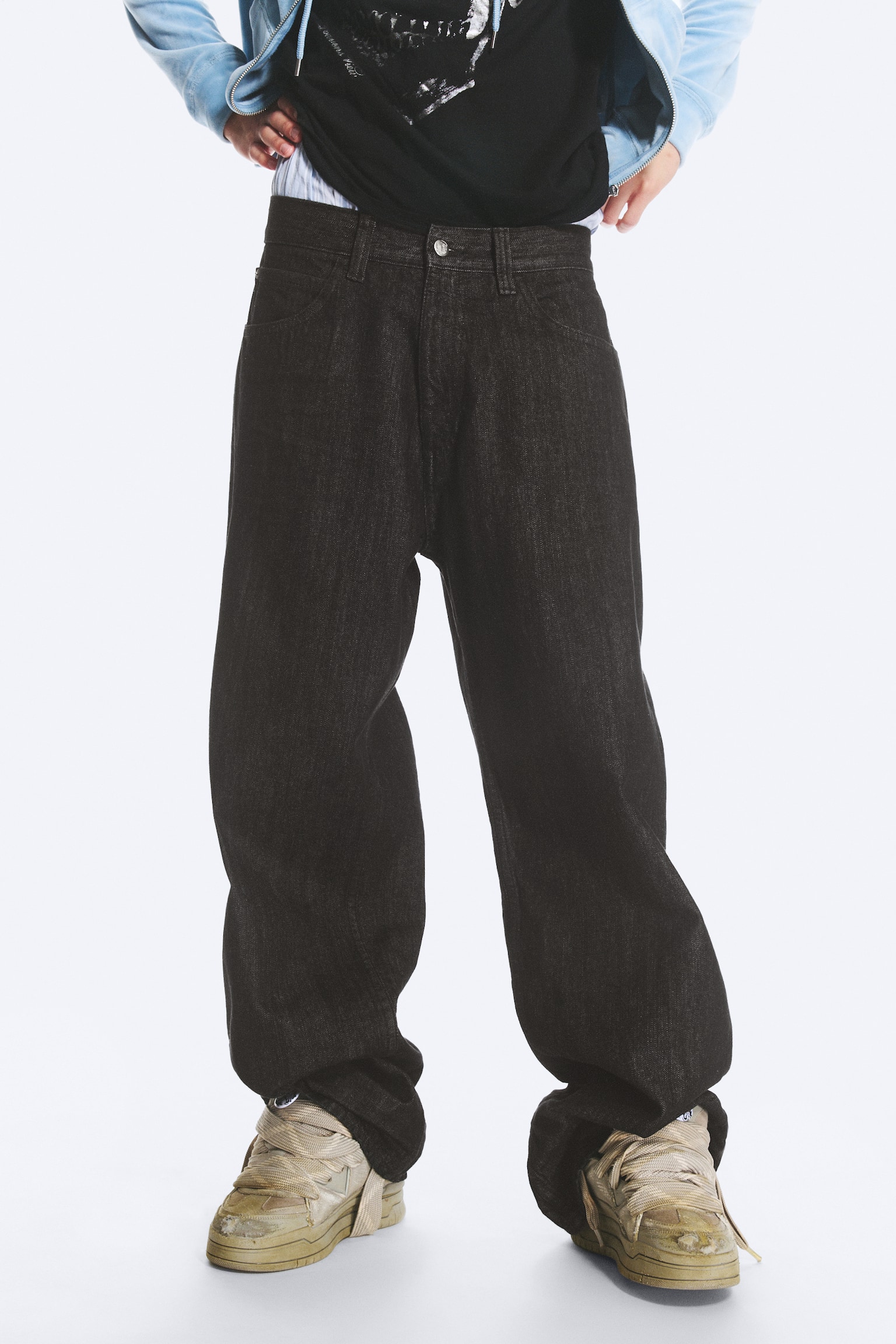 Jean droit ample taille standard Looser - Extra Black Rinse/Noir délavé - 1