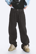 Extra Black Rinse - Looser Regular Waist Loose Straight Jeans - 1