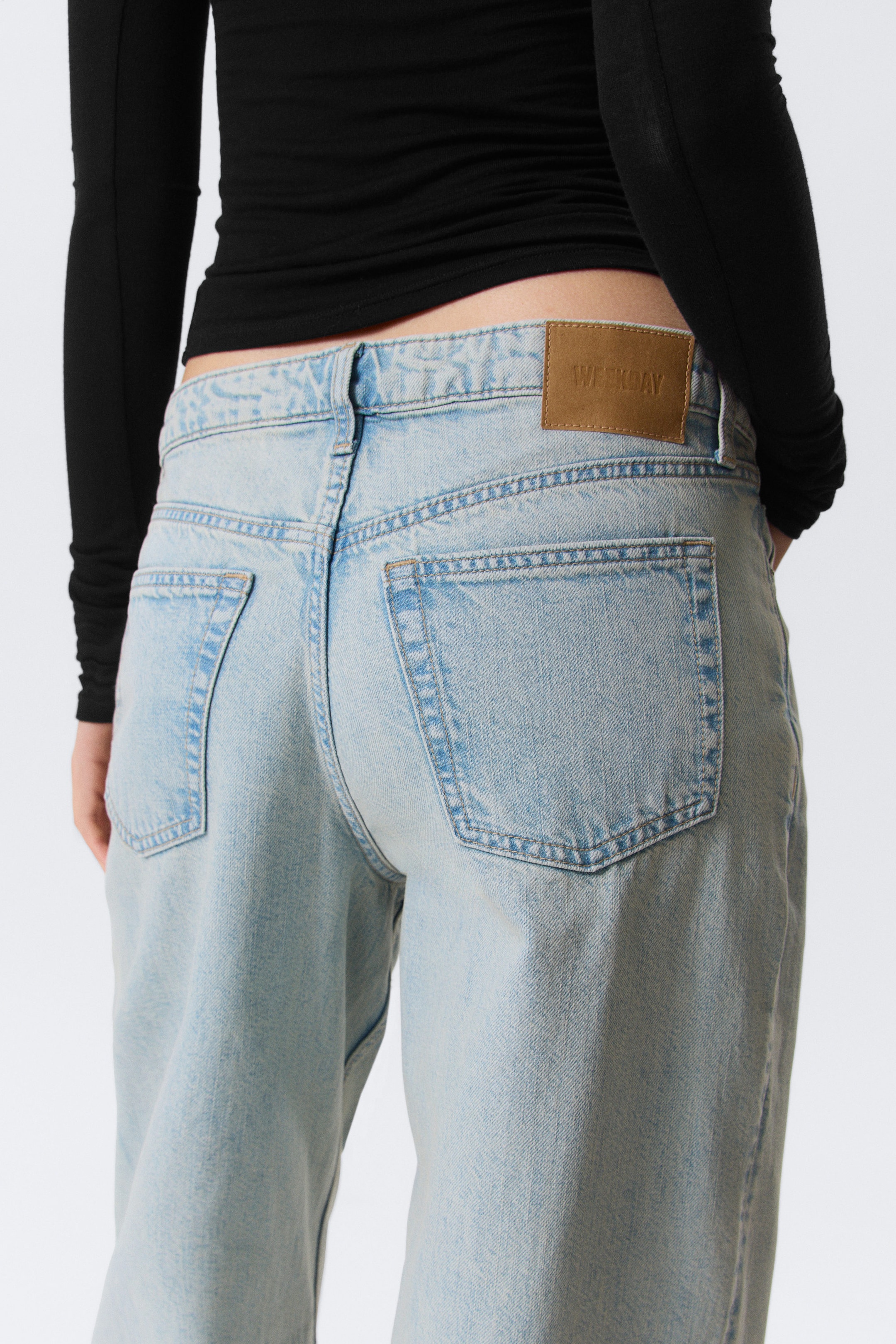 Snow Blue - Hellblau - Ample Low Waist Loose Wide Leg Jeans - 3