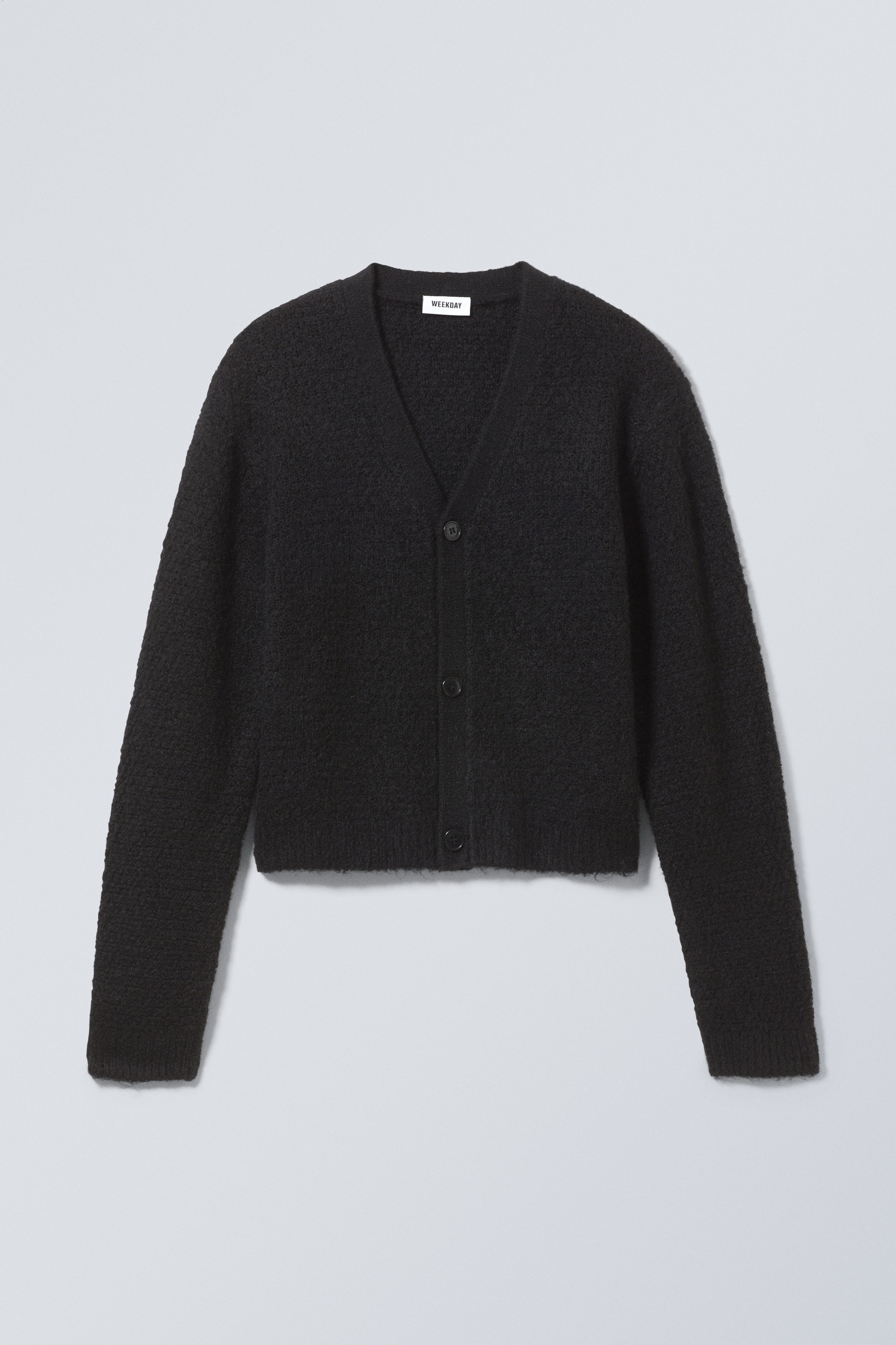Schwarz - Strickjacke in normaler Passform Jesper - 0