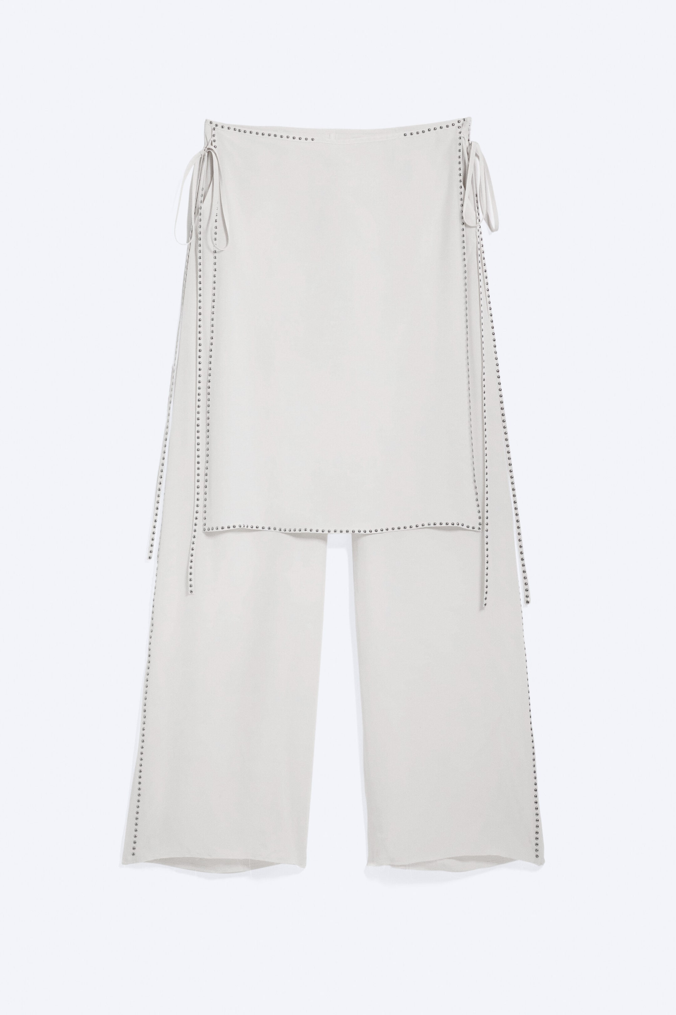 Off-white - Mid Rise Loose Studded Skirt Trousers - 4