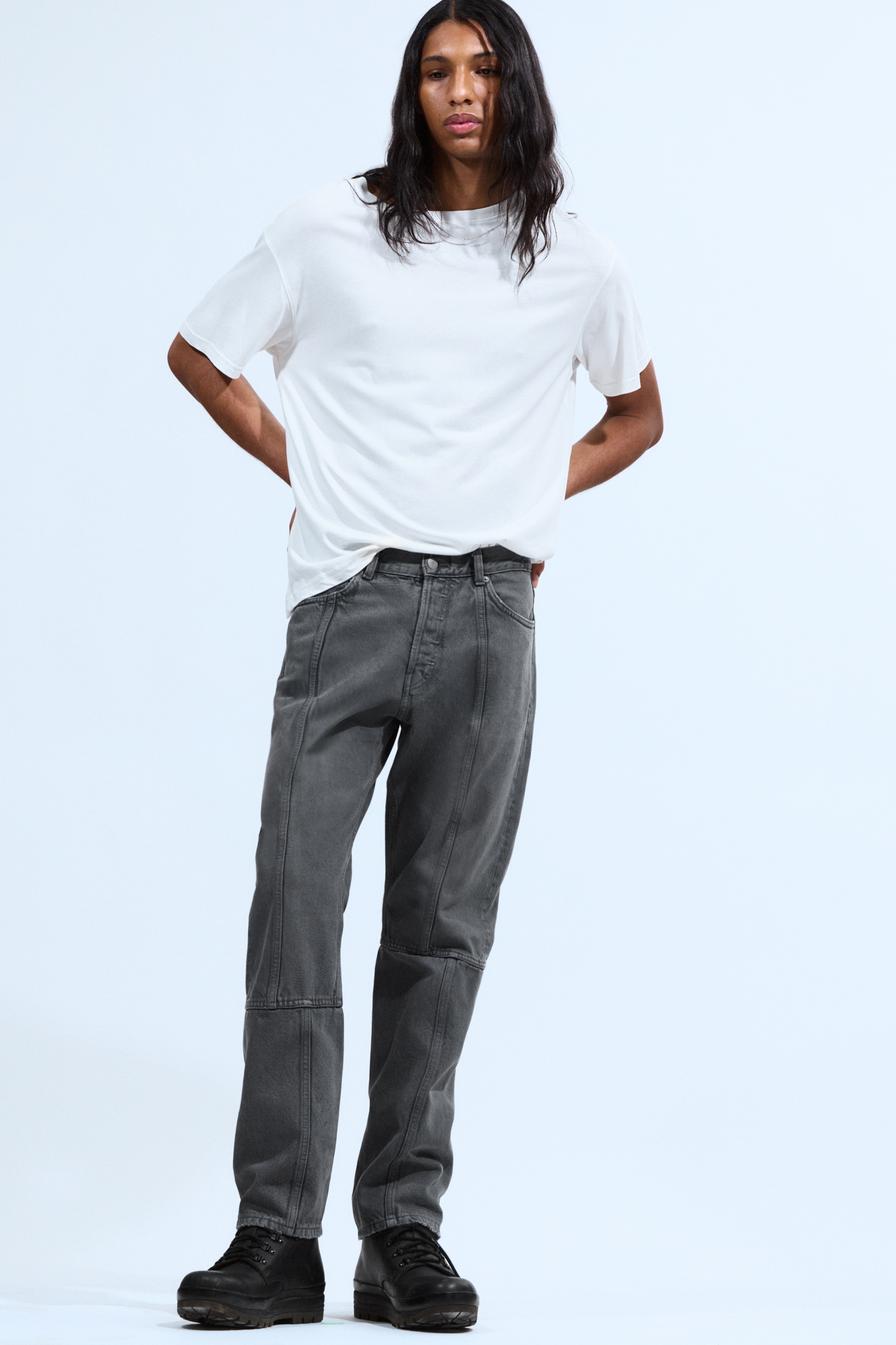 Τζιν Space Cut Relaxed Straight Leg - Volcano Blue - Medium Blue