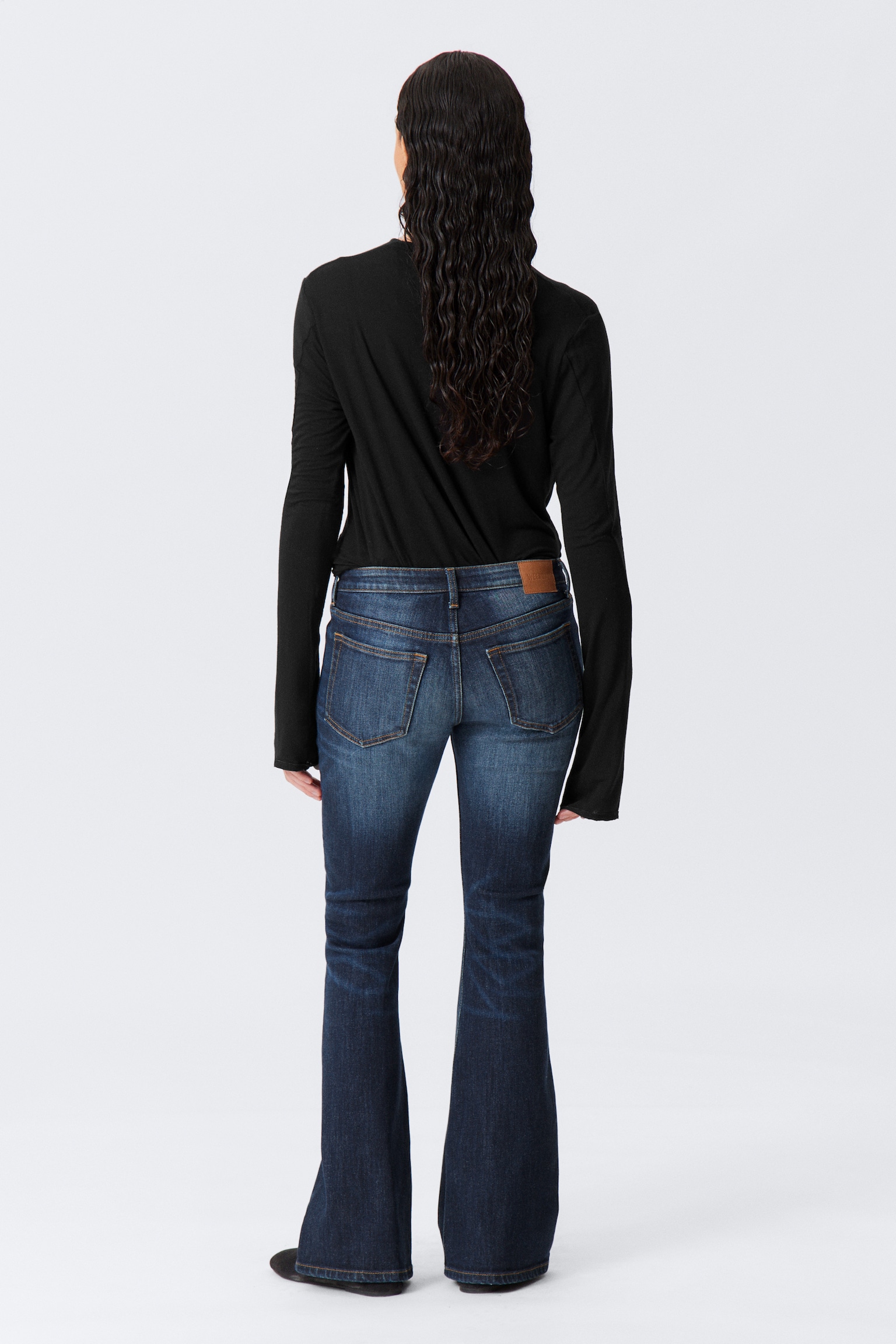 Flame Low Rise Slim Flared Leg Jeans - Vein Blue - Dark Blue/Black Rinse - Black/Canyon Grey - Medium Grey/Snow Blue - Light Blue/Black Web - Black/Gasoline Blue - Medium Blue - 4