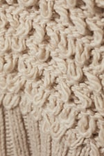 Beige - Textured Loop Knit Sweater - 5