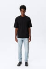 Black - Relaxed Fit Short-Sleeved Cotton T-shirt - 1