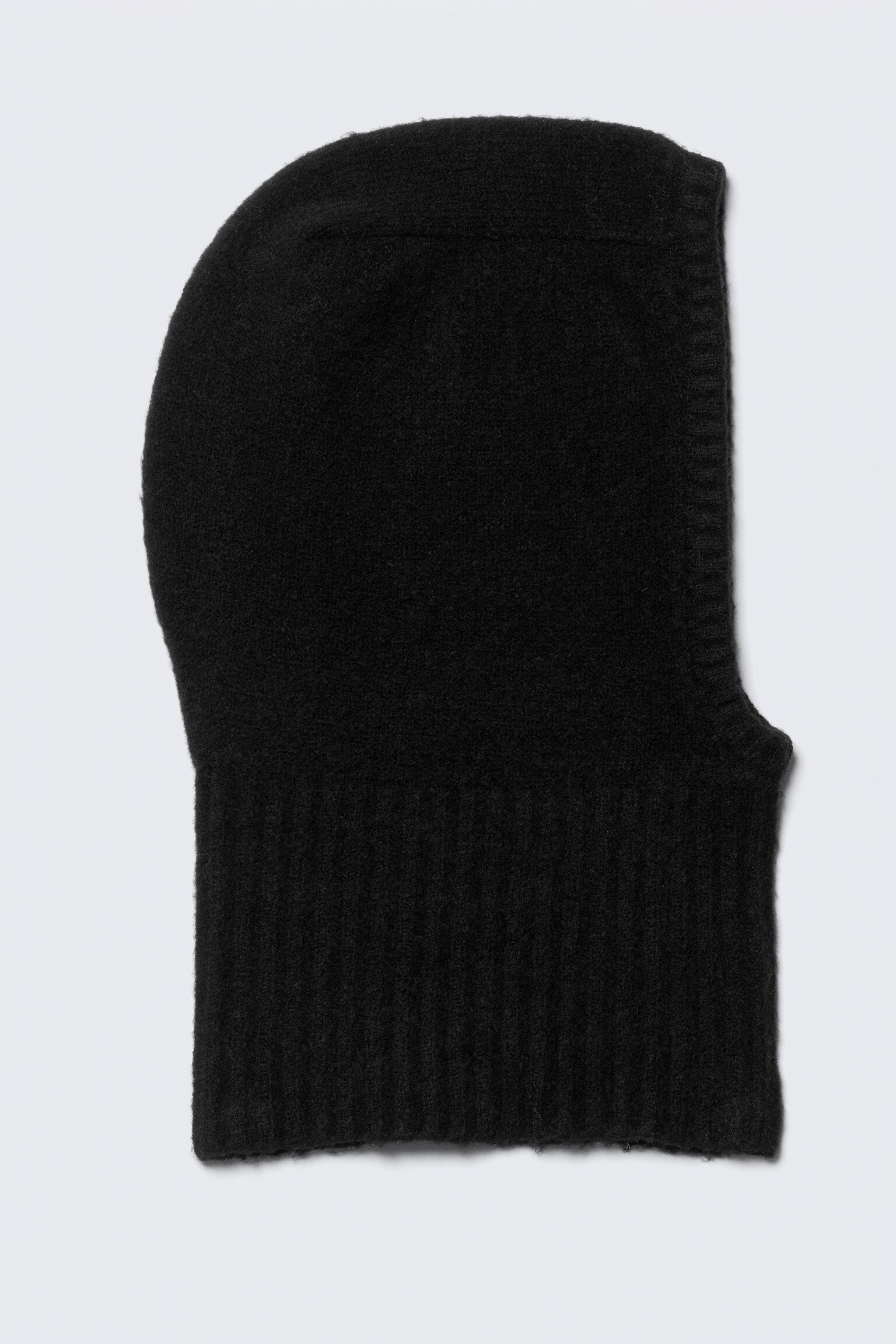Soft Ribbed Knitted Hood - Black/Dark Brown/Light Grey/Dark Maroon - 2