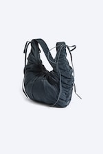 Dark Blue - Ruched Crossbody Bag - 2