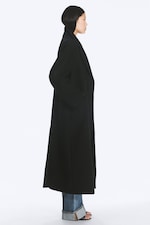 Black - LOGAN DOUBLE-BREASTED WOOL-BLEND COAT - 3