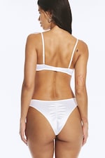 Weißer Satin - 2er-Pack Brazilian Slips - 2