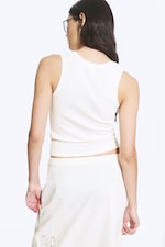 Off-White - Ribbed Square Tank Top - 2